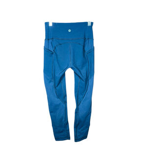 Lululemon Pocket Cropped‎ Leggings Size 4 Blue